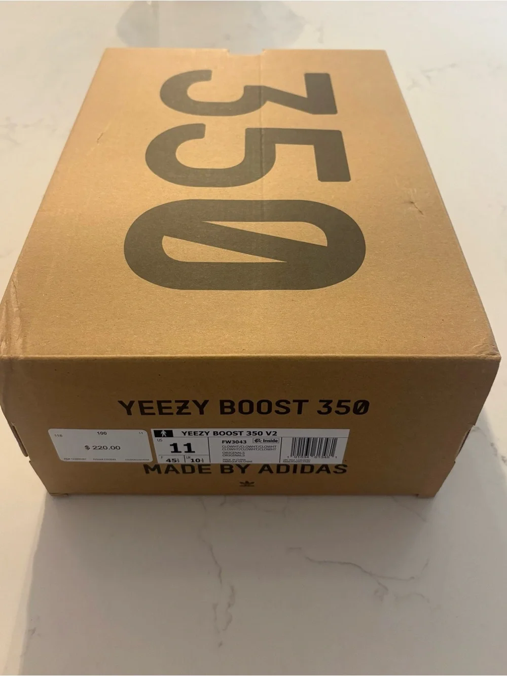Men’s Adidas Yeezy Boost 350 V2 Cloud White Size 11